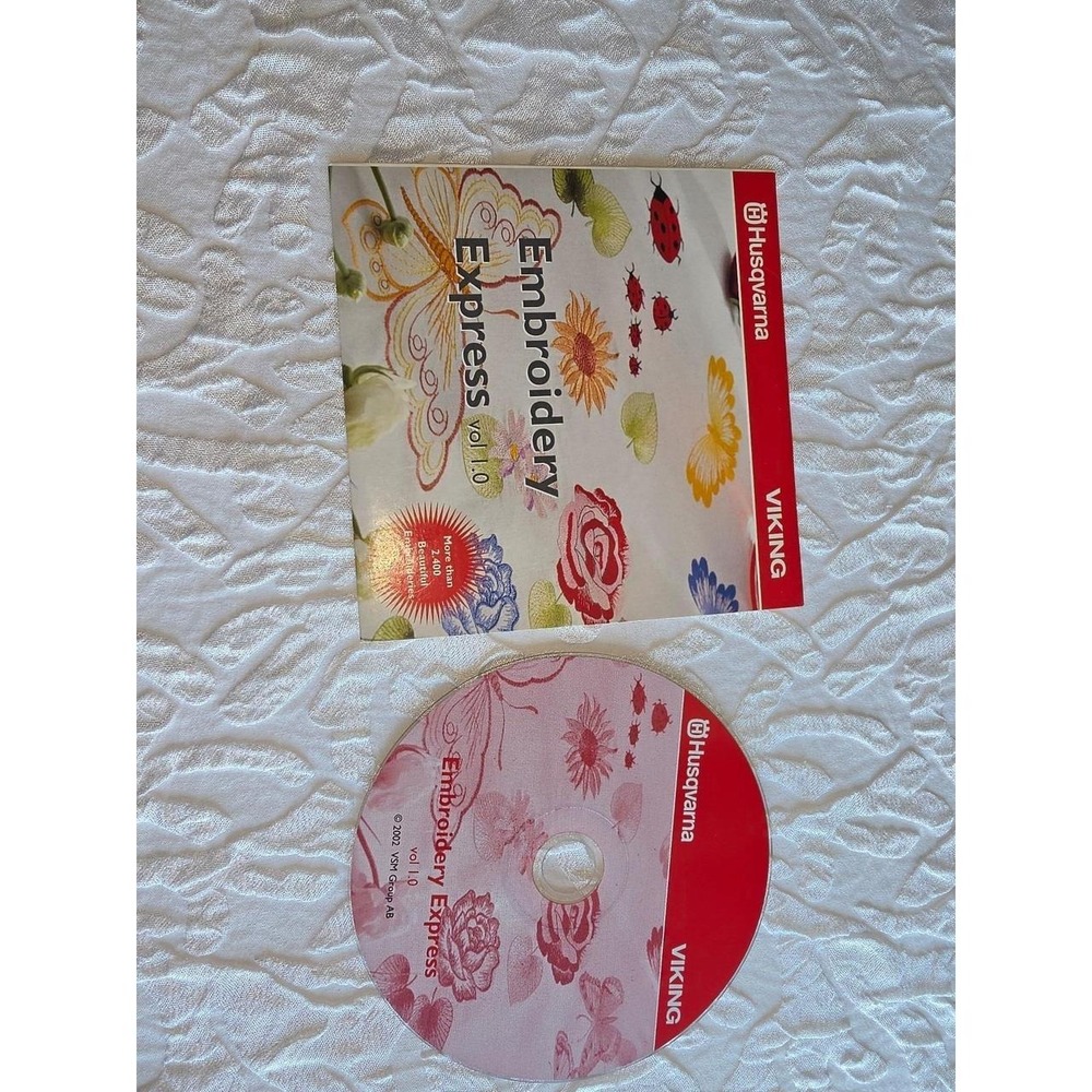Husqvarna Viking Embroidery Express Volume 1.0 design‎ collection CD